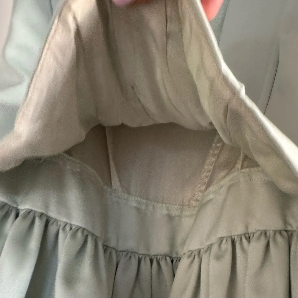 Scott McClintock | Corset Lace-Up Formal Dress Mint Satin | Size 12 (Runs Small) - Picture 7 of 11